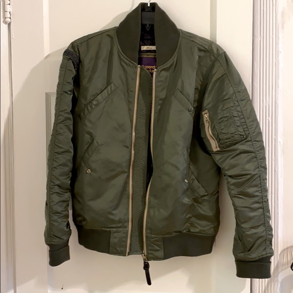 SUPERDRY khaki green bomber
